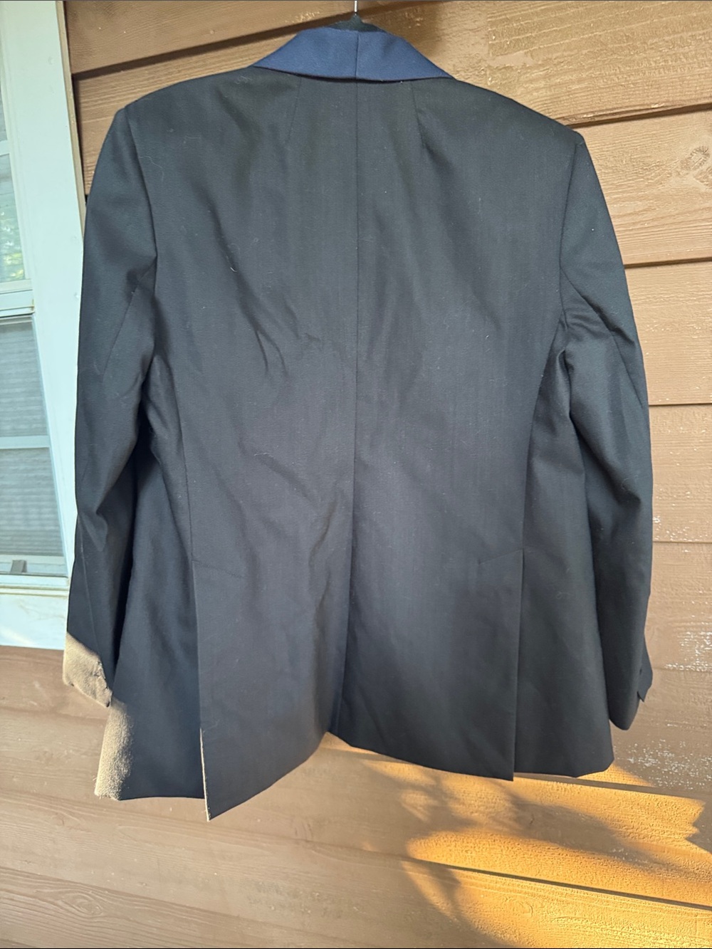 J. Crew Black Blazer with Navy Shawl Collar (Women) size 14 - Picture 5 of 6
